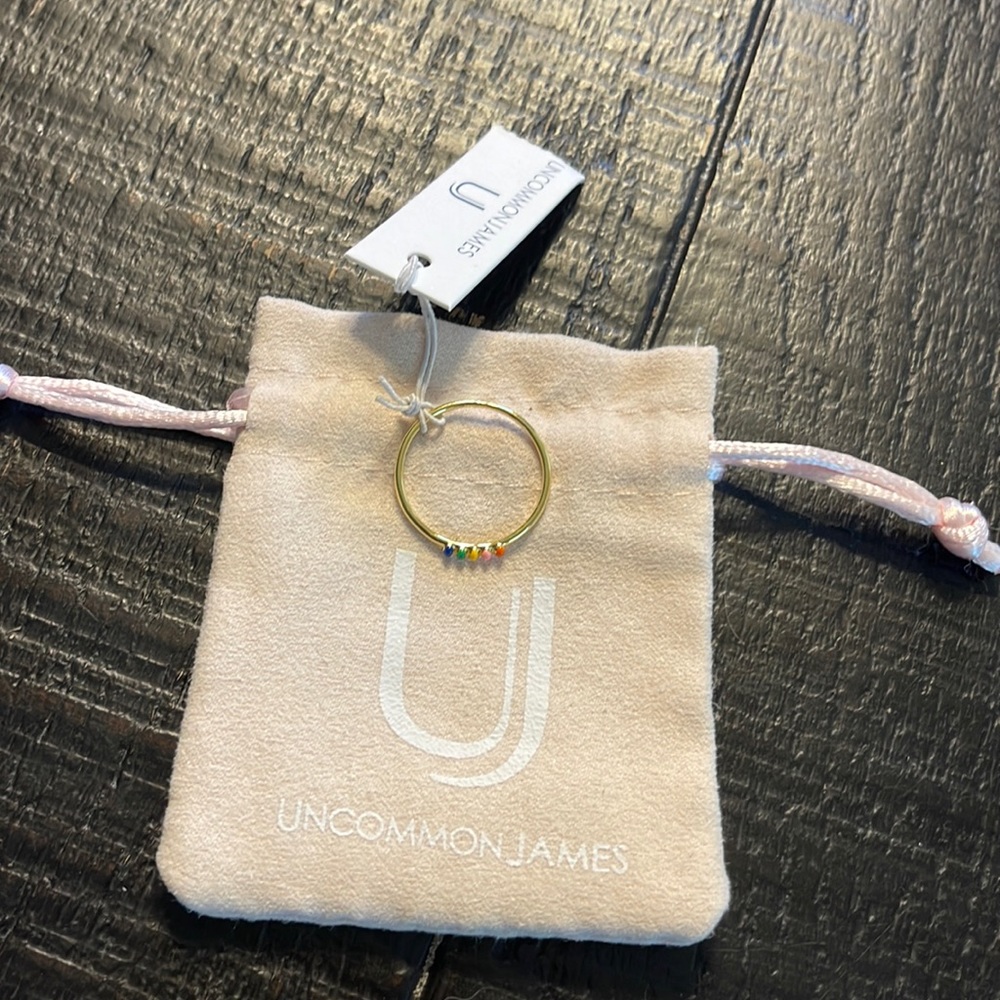 NWT Uncommon James Rainbow Ring size 8